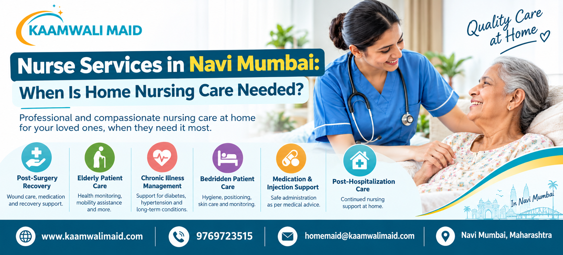 Nurse Services in Navi Mumbai | Kaamwali Maid
