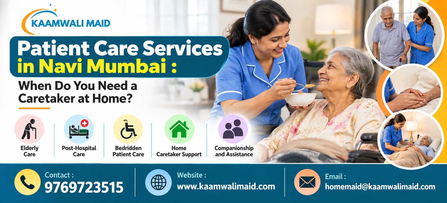 Patient Care Services in Navi Mumbai | Kaamwali Maid