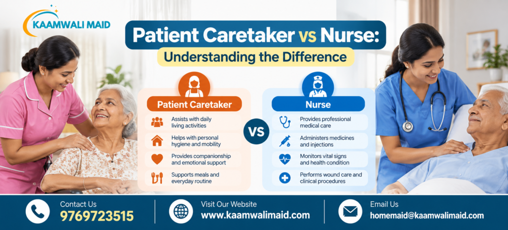 Patient Caretaker in Mumbai | Kaamwali Maid